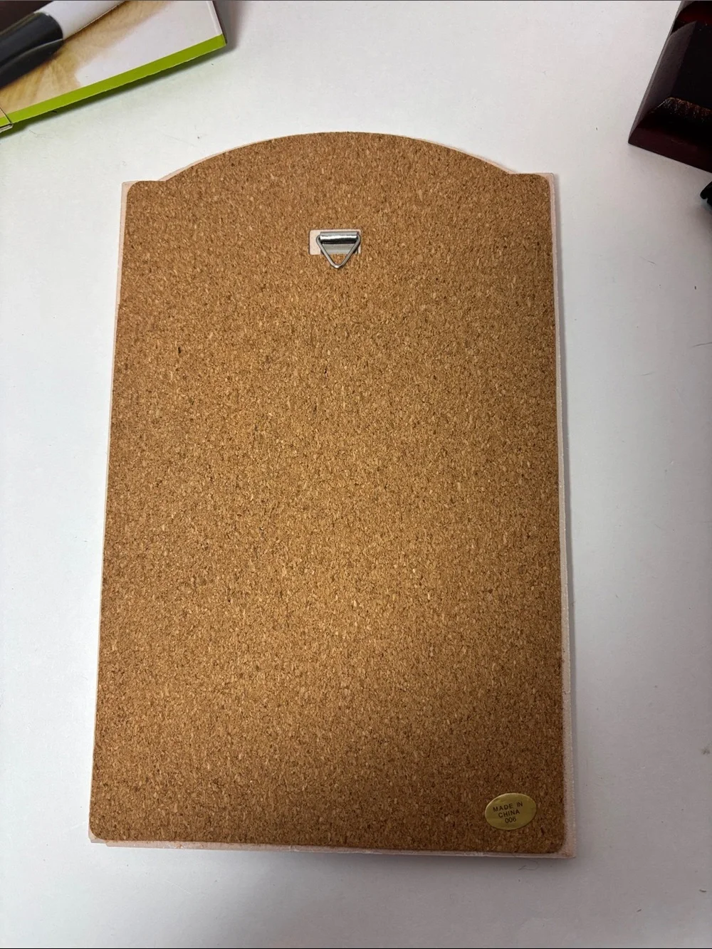 Pier 1 White Dry-Erase Menu Board with Dark Wood Base